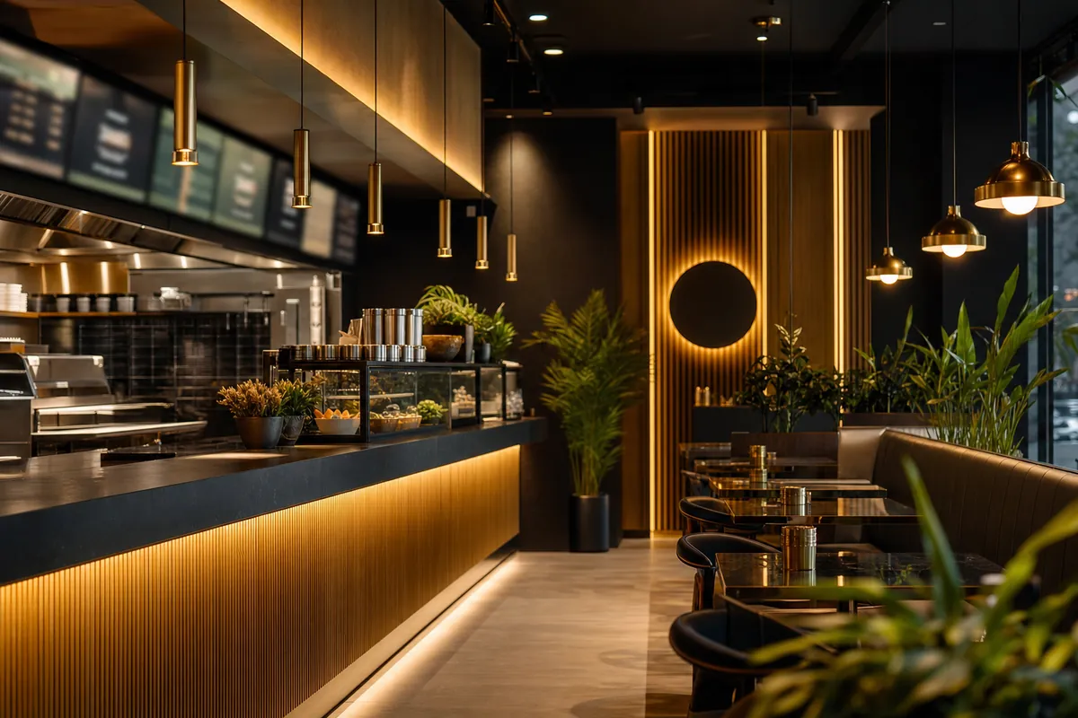 Modern fast-casual franchise interior