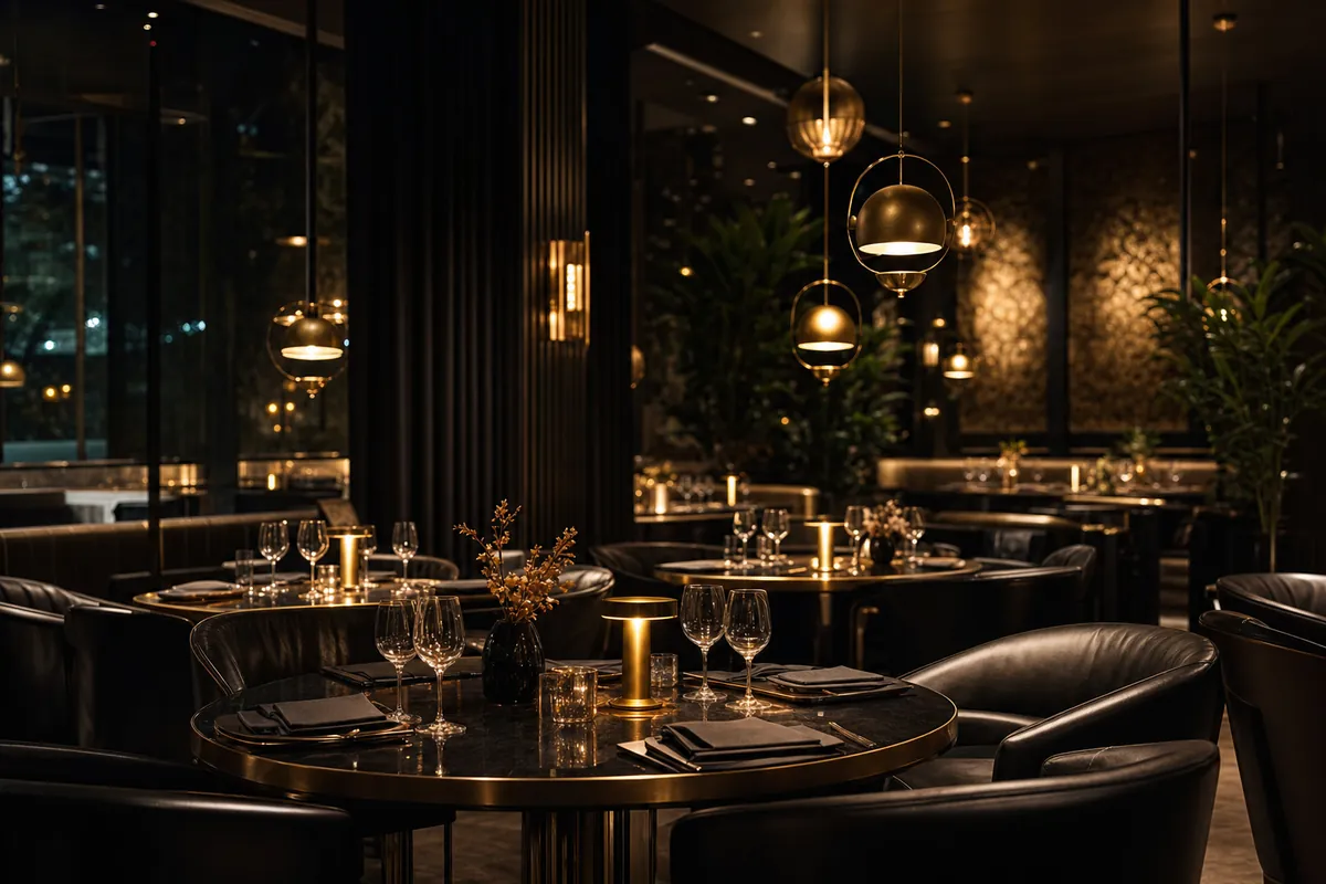 Upscale restaurant dining room